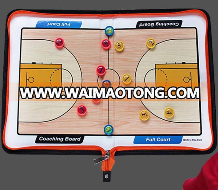 zipper basketball coaching book, Zippered tactics board basketball magnetic coaching board